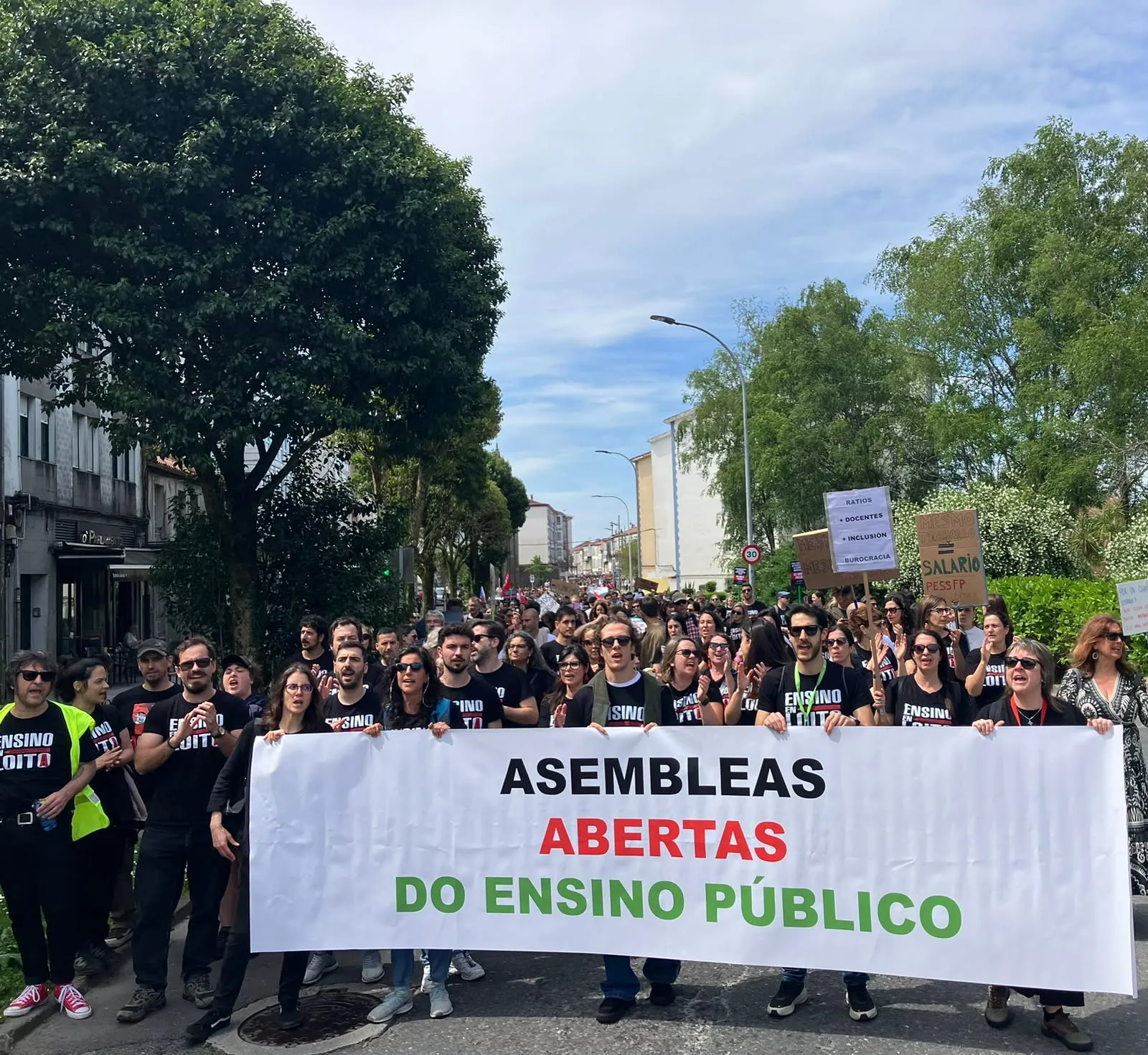 Manifestación de Asembleas Abertas do Ensino Público