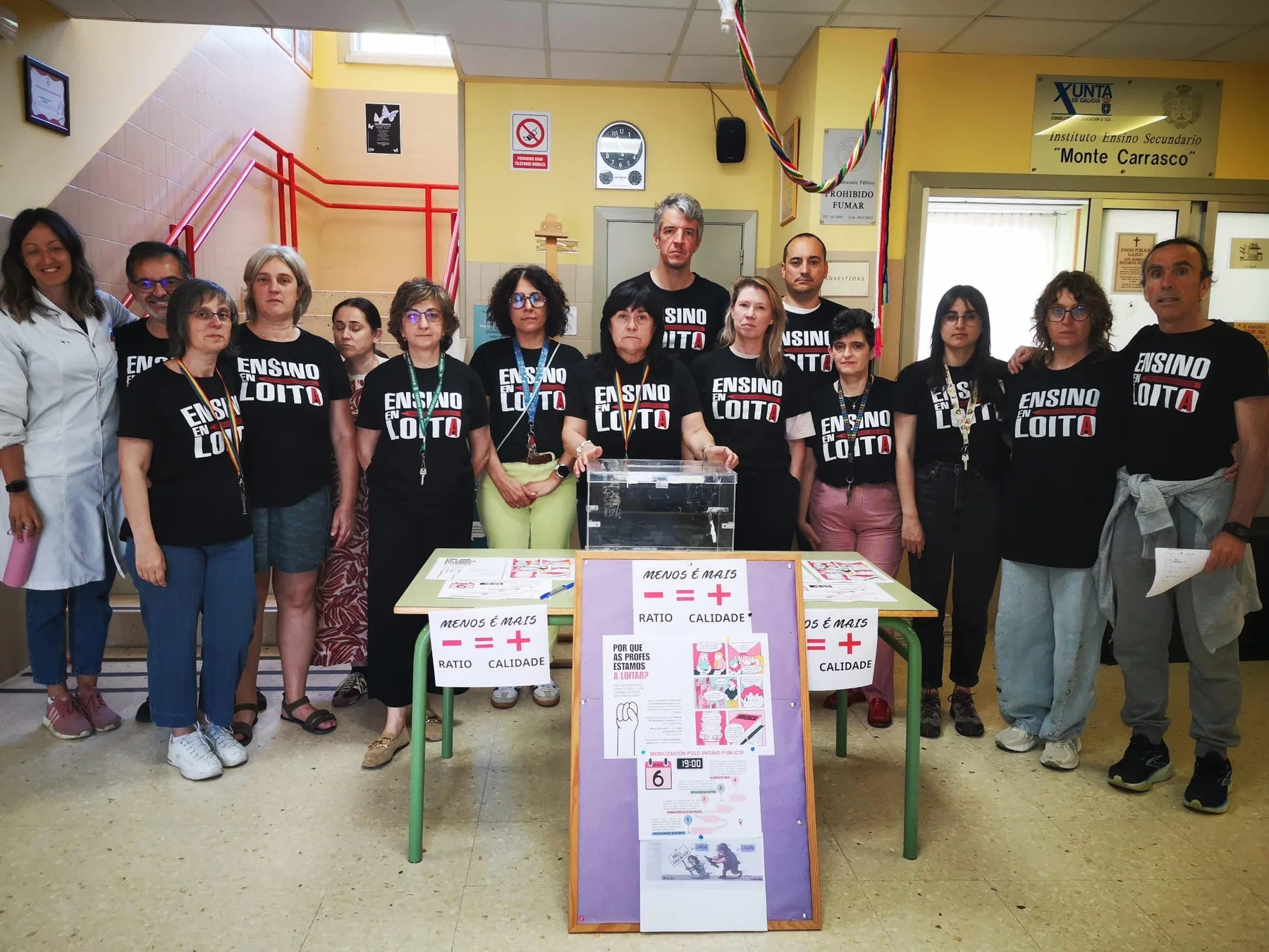 Acción reivindicativa no IES Monte Carrasco, en Cangas