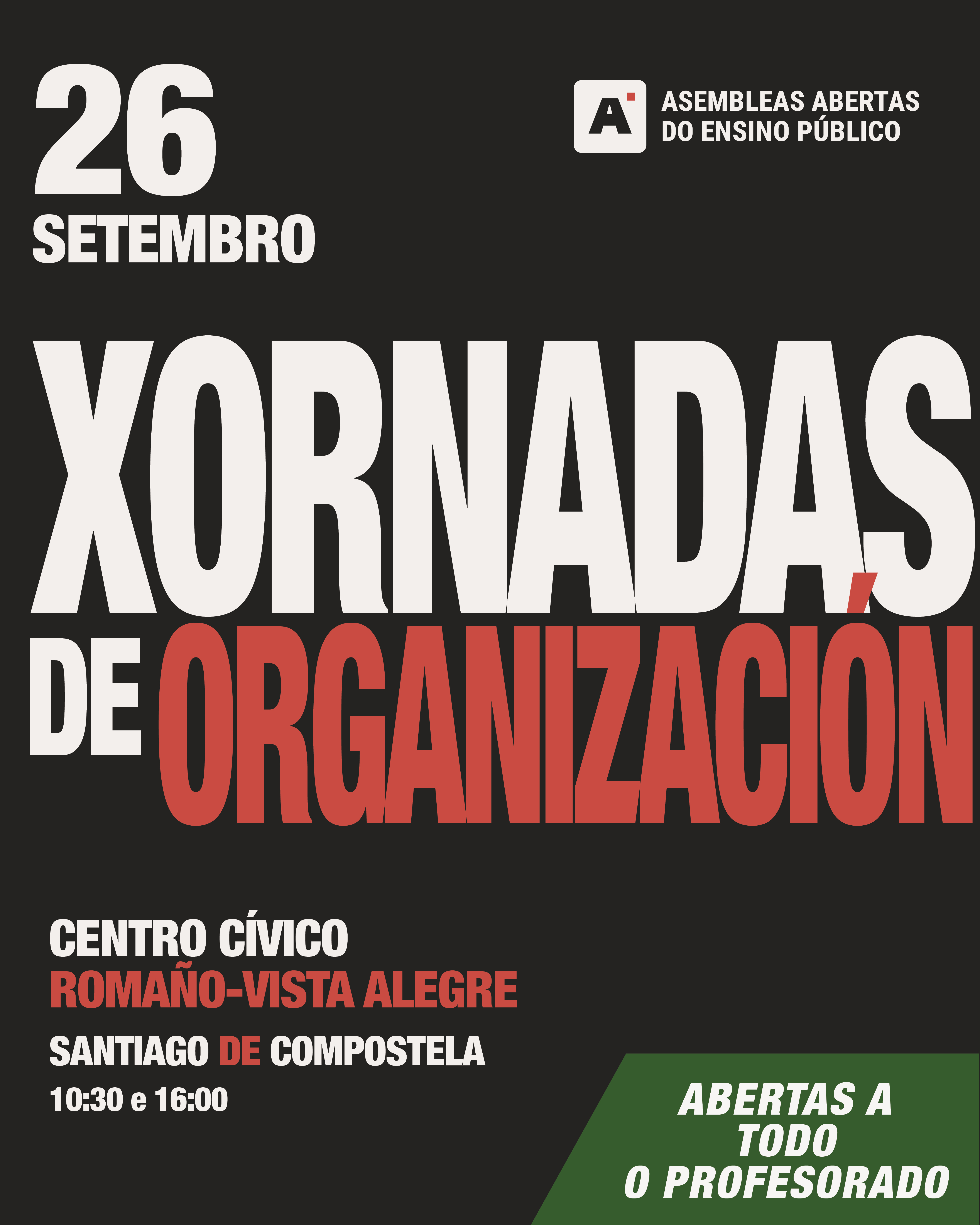 Cartaz das Xornadas de Organización